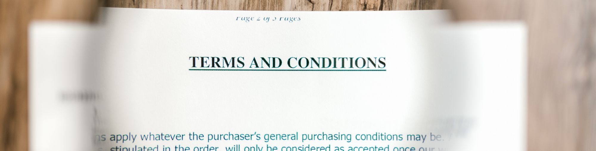 Terms and conditions